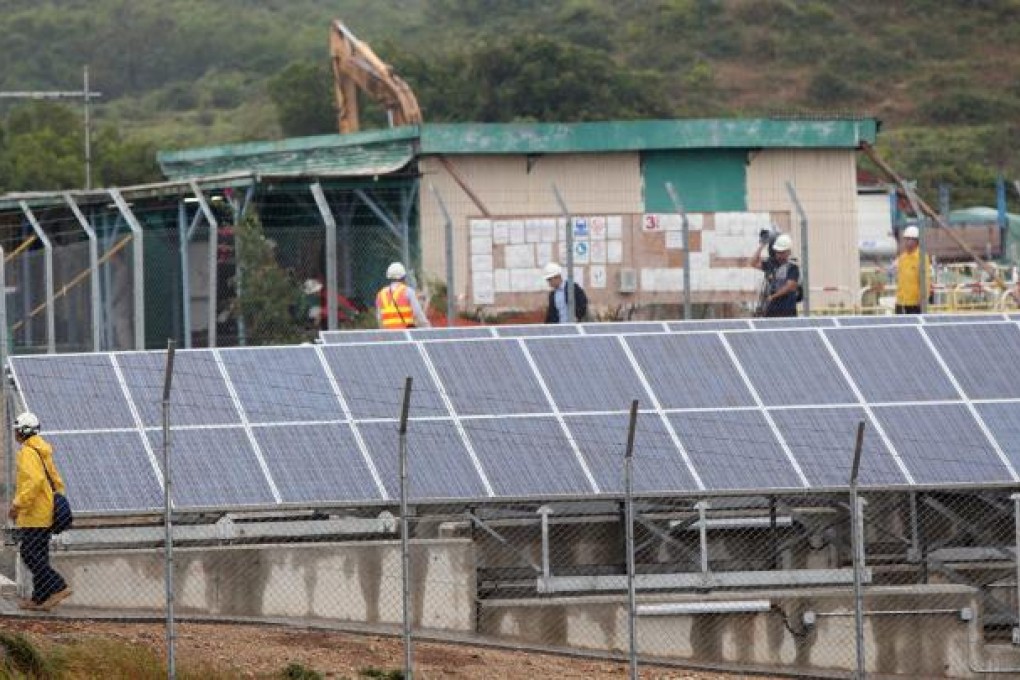CLP's solar panels on Town Island. Photo: David Wong