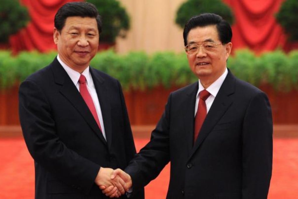 Xi Jinping and Hu Jintao