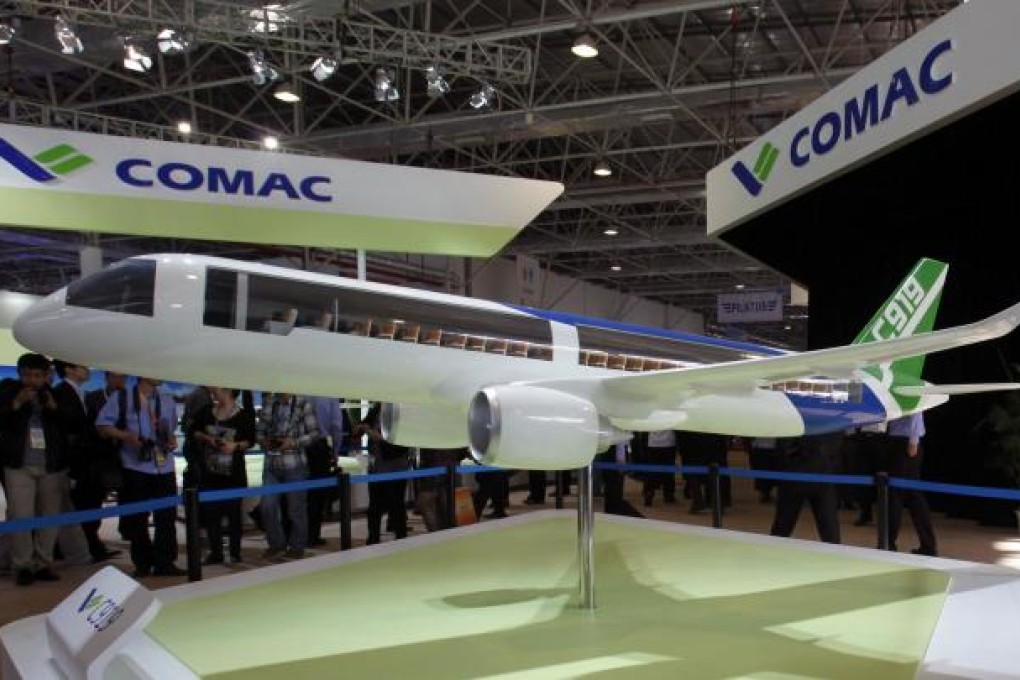 Comac says it has won 50 orders for the 168-seat C919 aircraft, which is a symbol of national pride, at the Zhuhai air show. Photo: Reuters