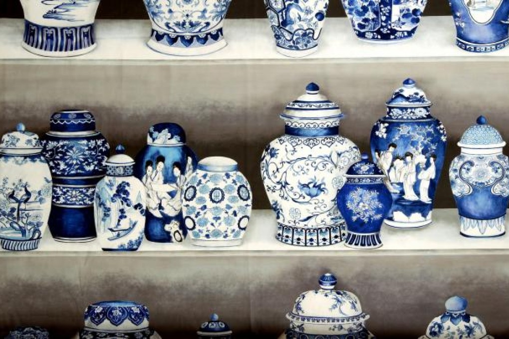 Macao Bleu de Chine fabric