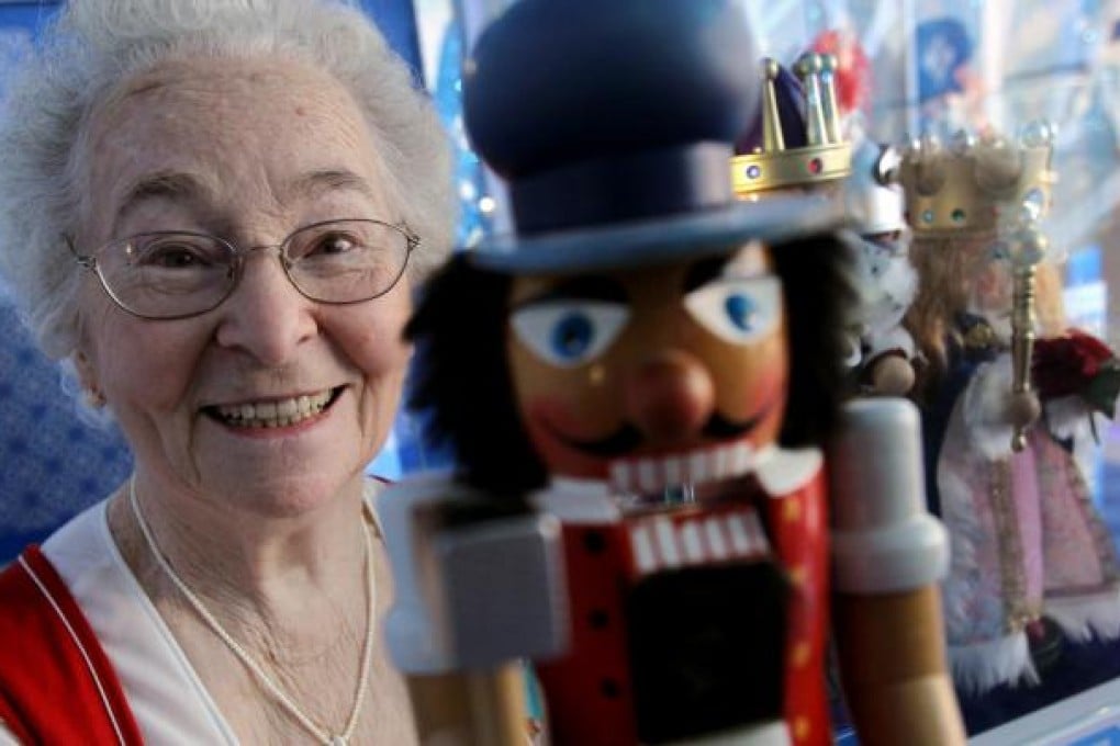 Former dance teacher Arlene Wagner, 87, has brought 75 nutcrackers from her collection to Hong Kong for their Asia debut. Photo: Dickson Lee