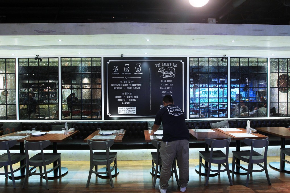 Braised Duroc Spanish pork belly (top right) and sweet peas with bacon and lettuce. Photos: Jonathan Wong