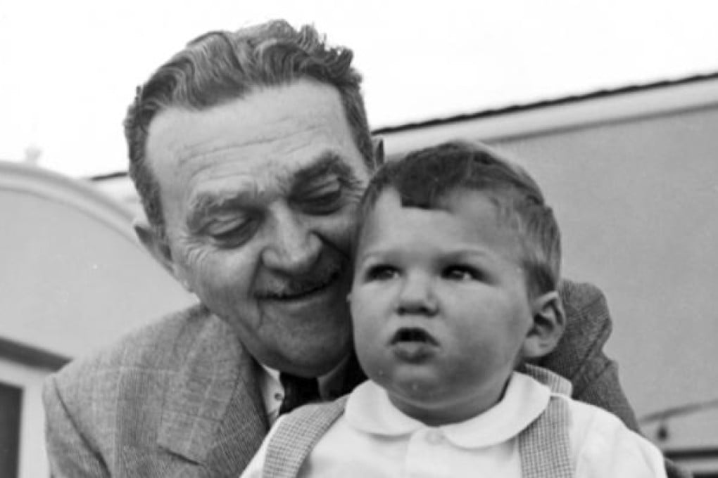 'The Hollywood Reporter' founder Billy Wilkerson and son Willie Wilkerson in 1952. Photo: AP