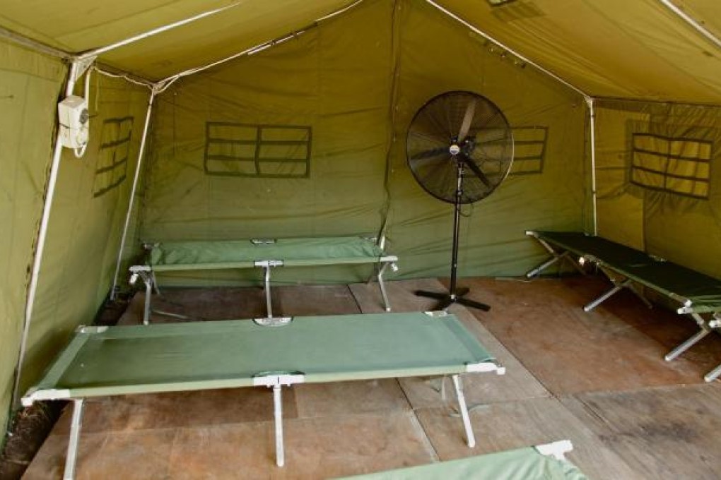 The tents given to asylum seekers on Manus Island, Papua New Guinea, an offshore processing centre. Photo: EPA