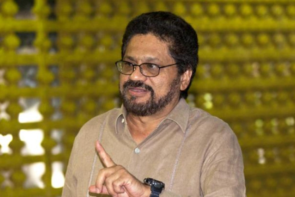 Ivan Marquez chief negotiator for Colombia's Revolutionary Armed Forces of Colombia arrives for the third day of peace talks between the Farc and Colombia's government in Havana, Cuba, on Wednesday. Photo: AP