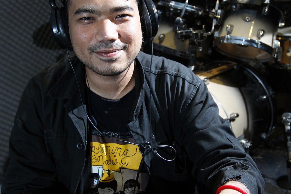 Arthur Urquiola in the recording studio, where he's comfortable as a musician and a producer. Photo: May Tse