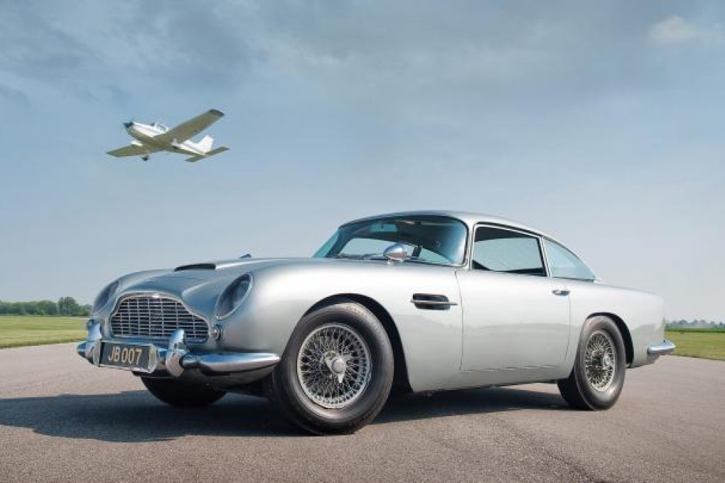 The Aston Martin DB5 driven by Scottish actor Sean Connery in the James Bond movies 'Goldfinger' and 'Thunderball'.