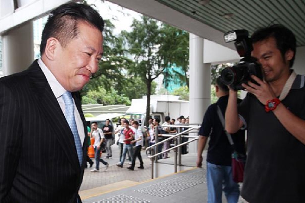 Tony Chan Chun- chuen arrives at Eastern Magistrates' Courts in Sai Wan Ho in June. Photo: Felix Wong