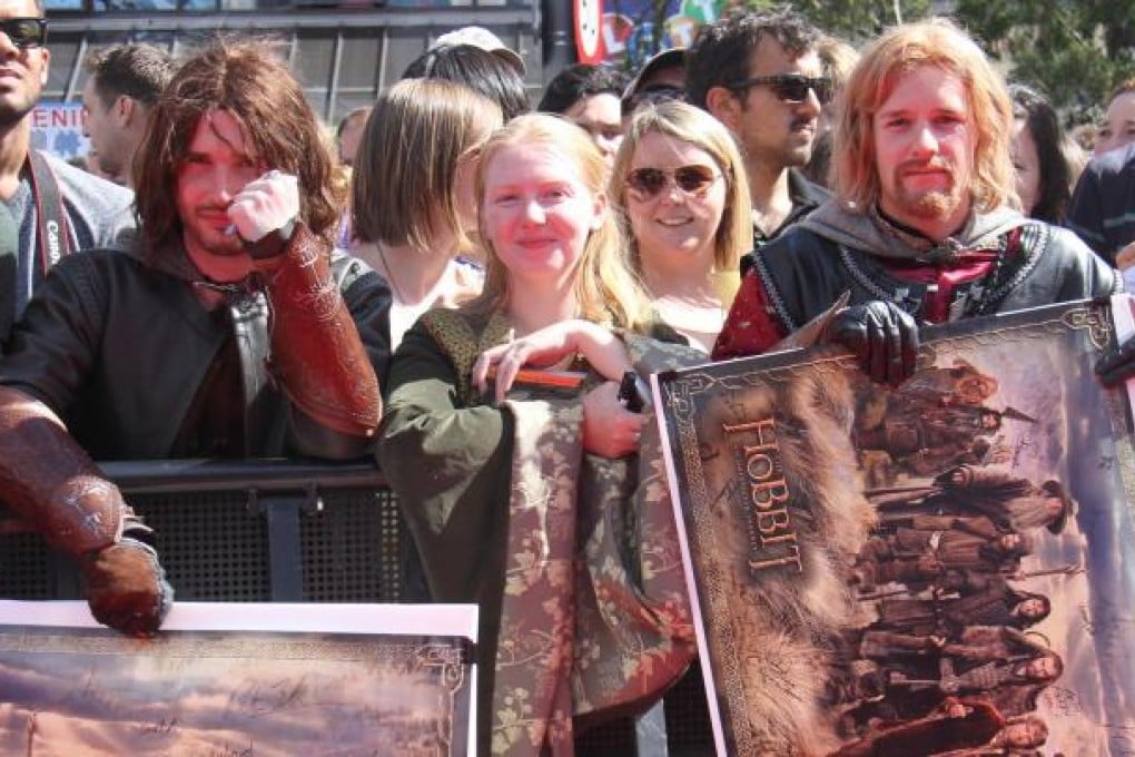 Fans turn up for 'The Hobbit' premiere. Photo: Xinhua