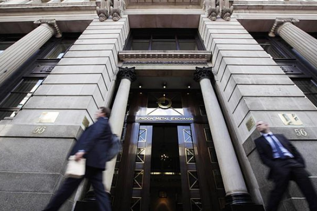The London Metal Exchange building in central London. Photo: Bloomberg