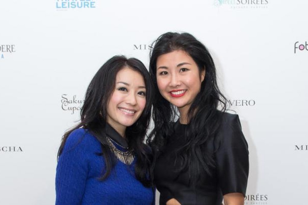 Nicola Cheung (left) with Michelle Lai at the party.