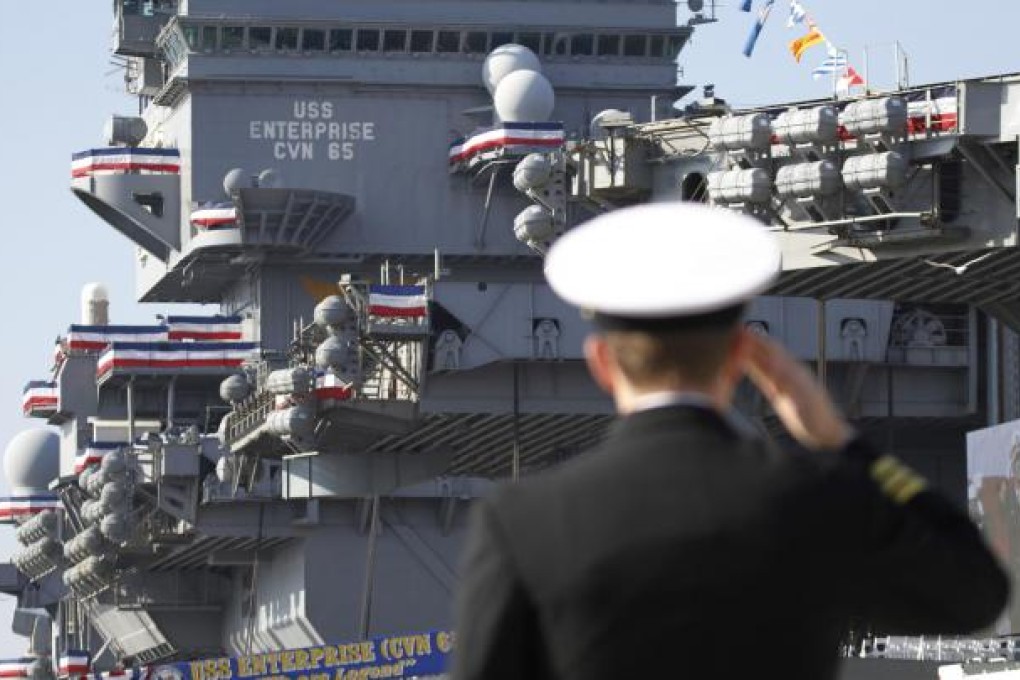 The inactivation ceremony for the Enterprise in Virginia.