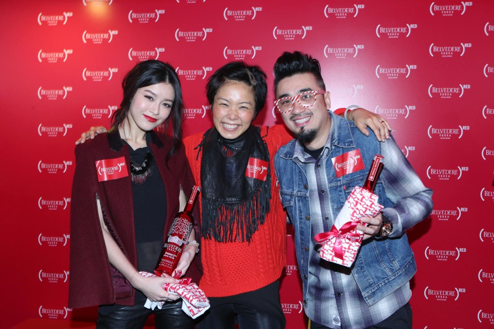 (From left) Janice Man, Johanna Ho and Jun Kung grace the (BELVEDERE) RED event during Clockenflap last weekend.