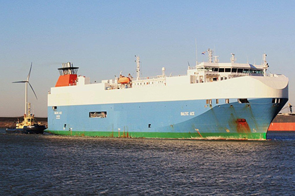The Baltic Ace, in an undated photo, sank shortly after the crash. Photo: AFP