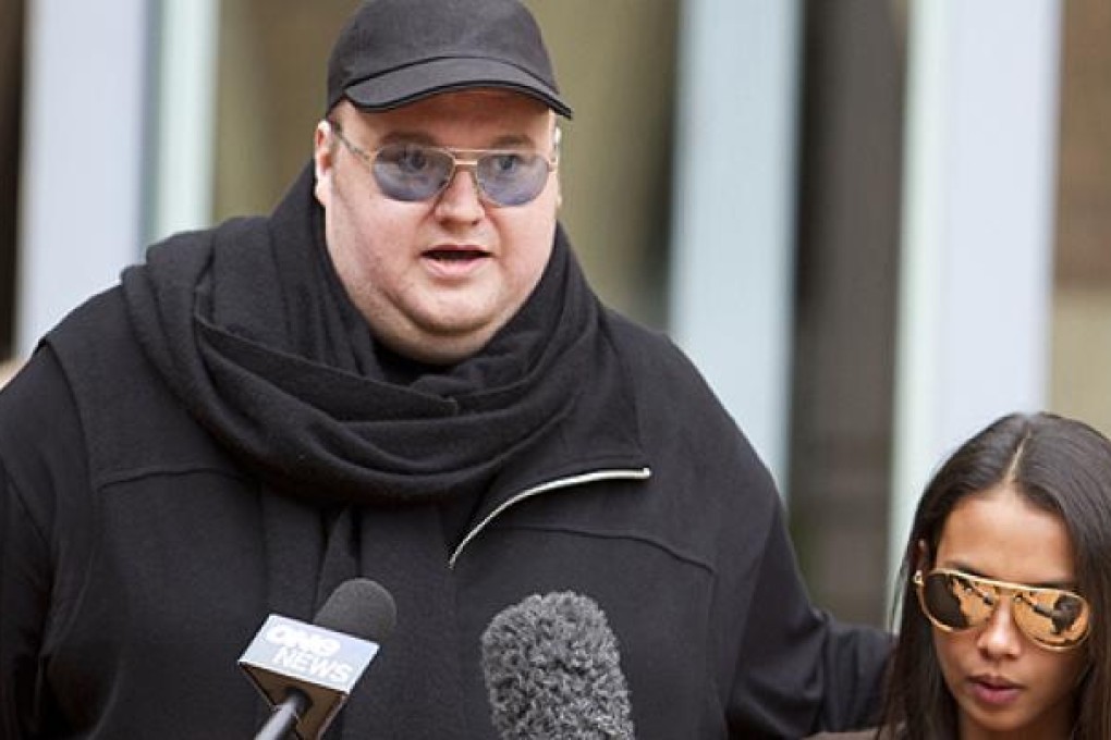 Kim Dotcom, founder of Megaupload, appears at court in February. Photo: Bloomberg