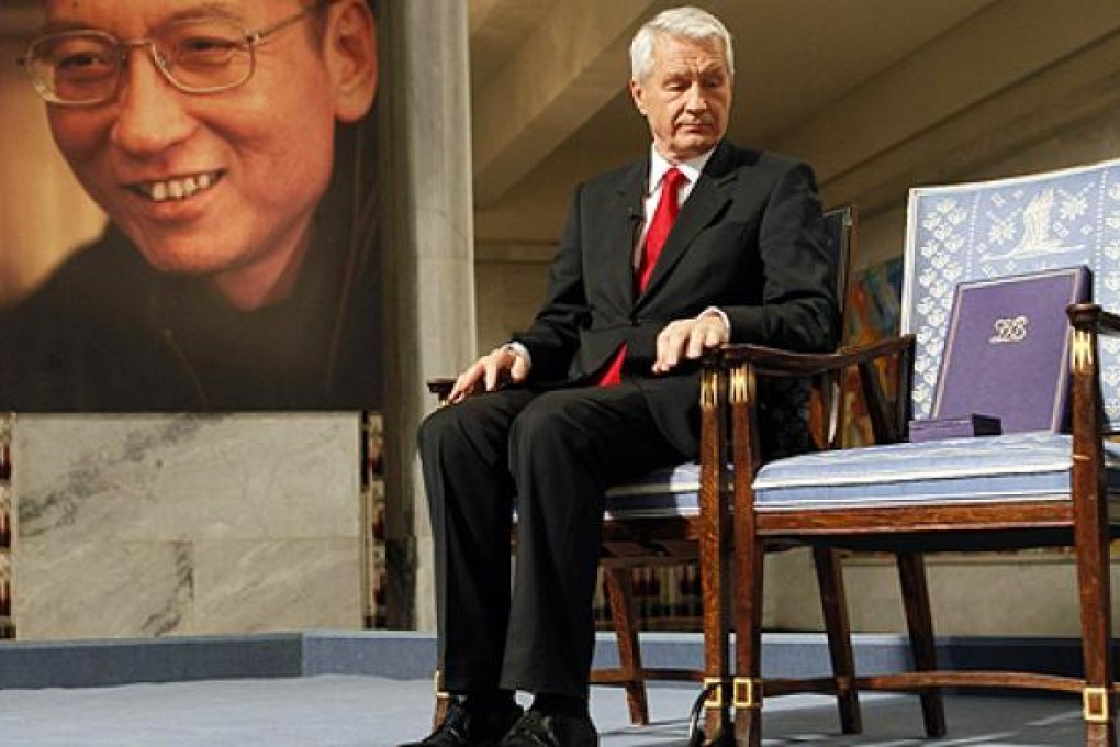 China refused to allow Liu Xiaobo to attend the Nobel ceremony in Oslo in 2010 – where he was represented instead by an empty chair. Photo: AFP