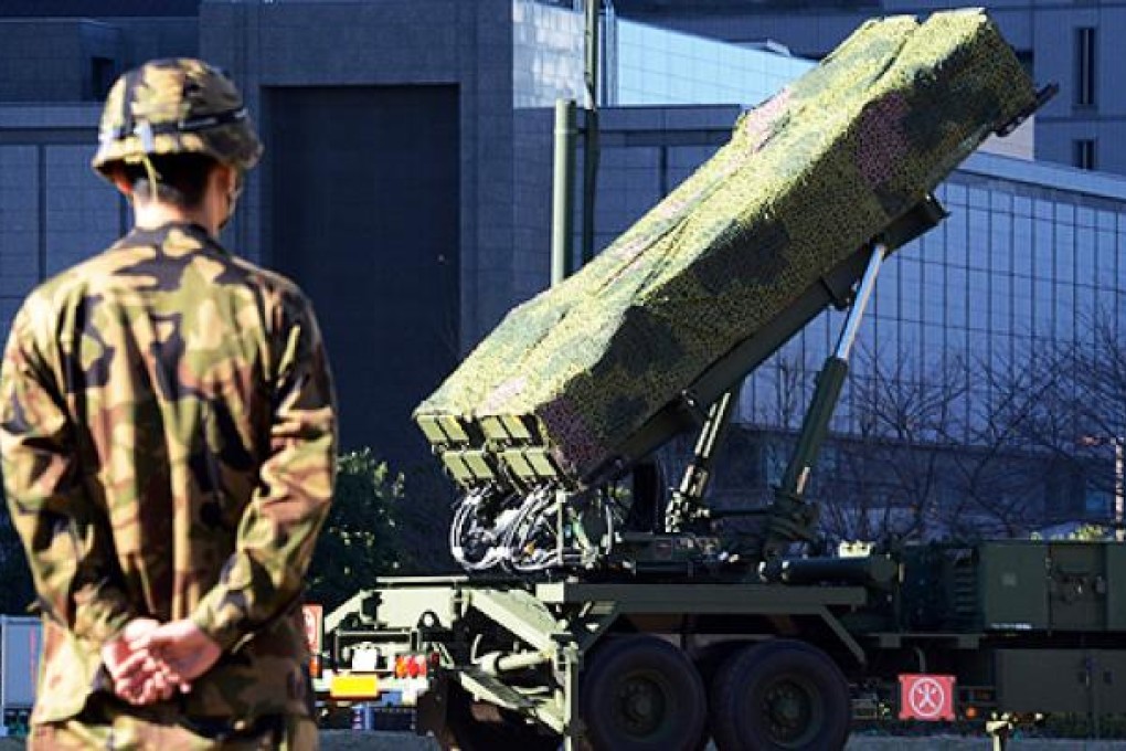 A Japanese missile launcher in Tokyo. The Defence Ministry has deployed another battery as part of efforts to intercept any North Korean missile headed towards Japan. Photo: AFP