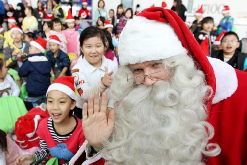 A real Santa Claus from Finland is in town to bring festive joy to underprivileged children with special needs. Photo: Nora Tam
