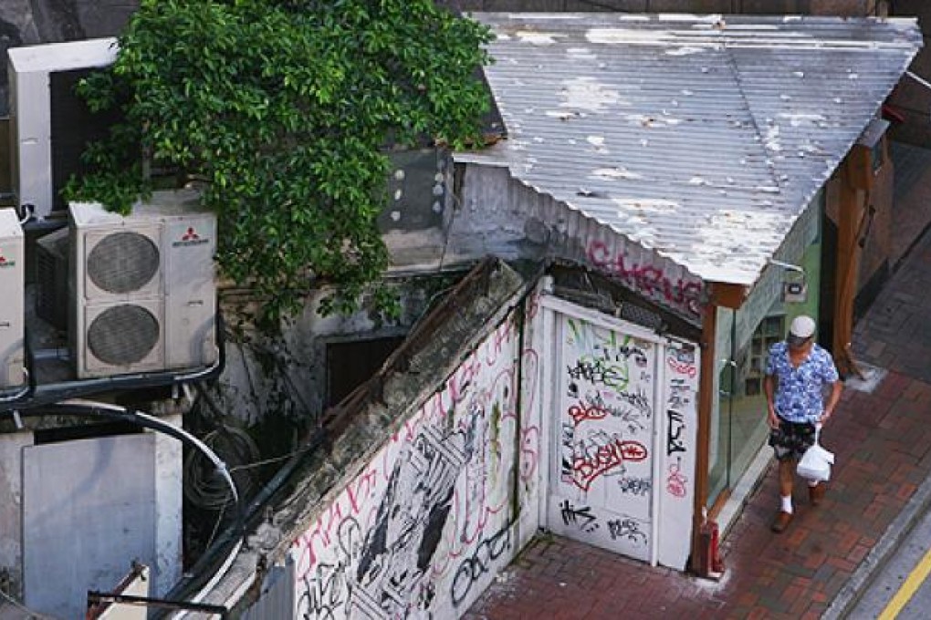 A squatter's structure in Causeway Bay in a 2009 adverse possession case. Photo: Sam Tsang