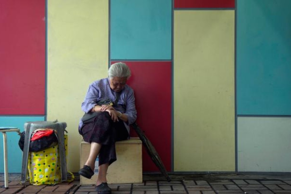 Elderly parents are being left in the care of helpers by children who don't want to live with them. Photo: AFP