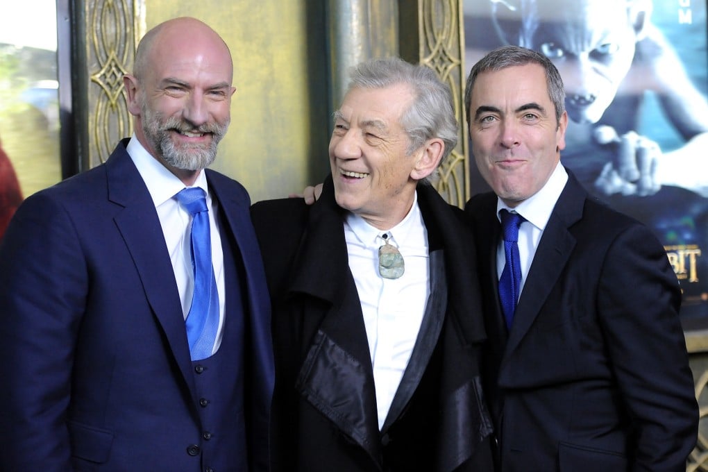 Actors Graham McTavish, left, Sir Ian McKellen, center, and James Nesbitt attend the premiere of "The Hobbit: An Unexpected Journey" in New York last week. Photo: AP
