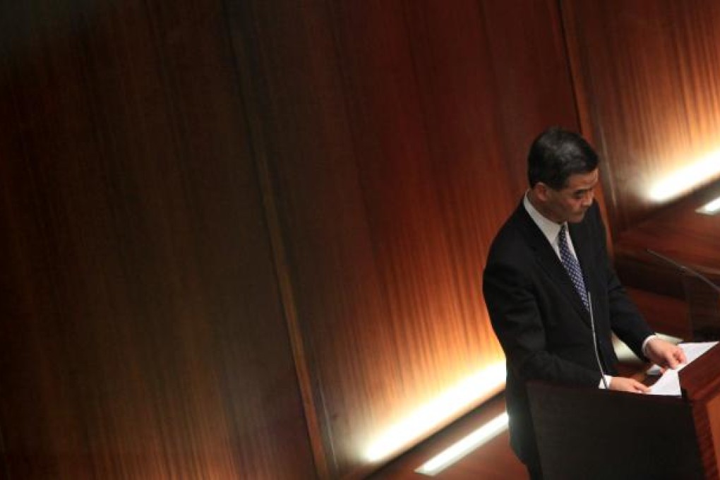 Leung Chun-ying just dug a deeper hole for himself. Photo: David Wong