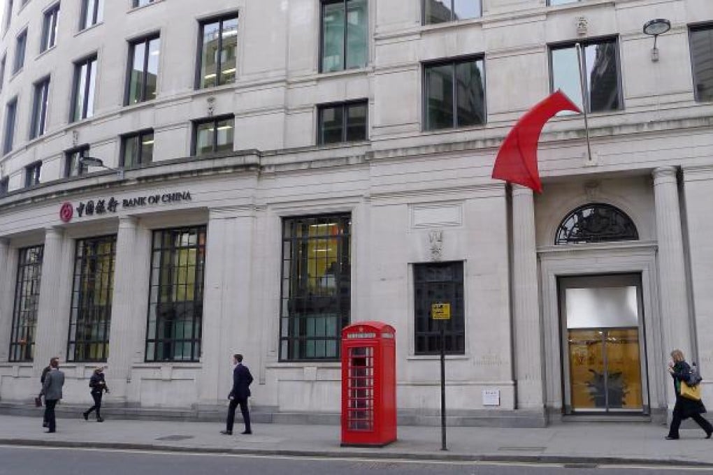 The headquarter of Bank of China (UK) at 1 Lothbury Street in London. Photo: Enoch Yiu
