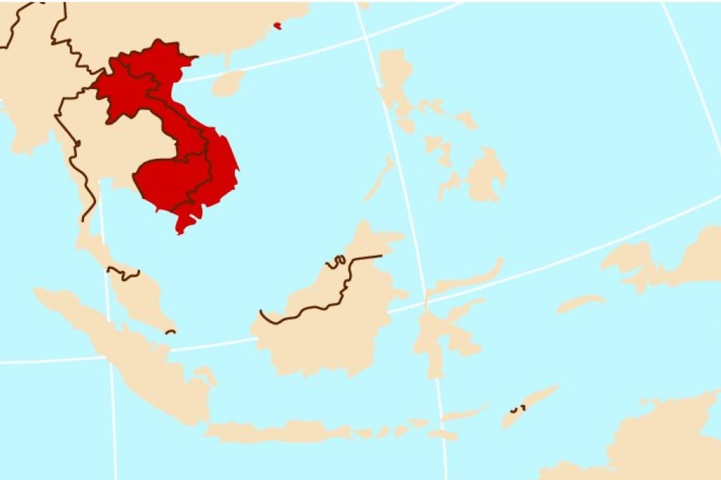 French Indochina (marked in red) after Kwang Chow Wan (towards the northeast corner) was leased. Illustration: Shutterstock