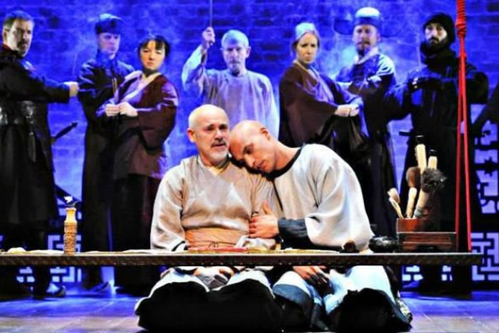 The predominantly white cast of the Royal Shakespeare Company's ''The Orphan of Zhao''. Photo: Alstair Muir