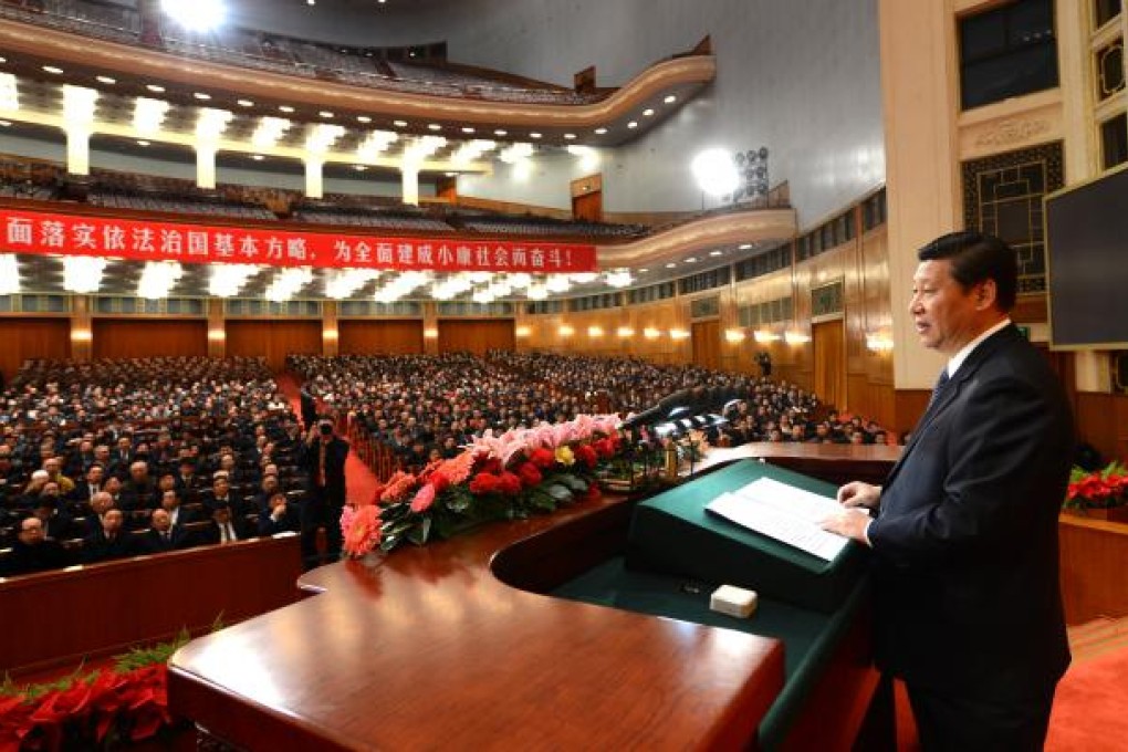 Xi Jinping has hinted about the need for legal restraints on China's Communist Party. Photo: Xinhua