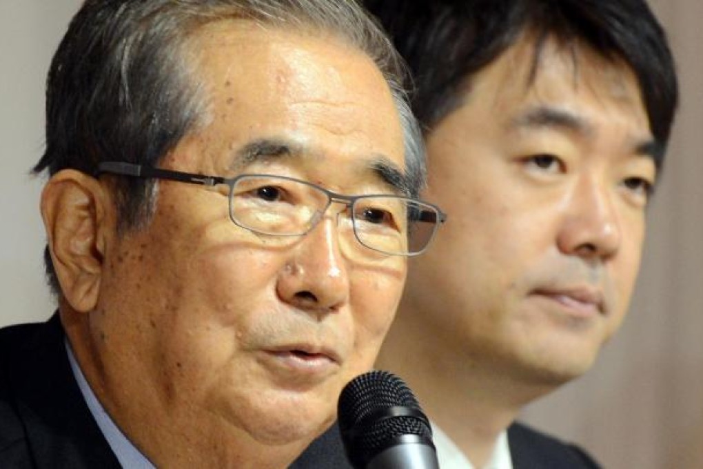 Shintaro Ishihara (left). Photo: AFP