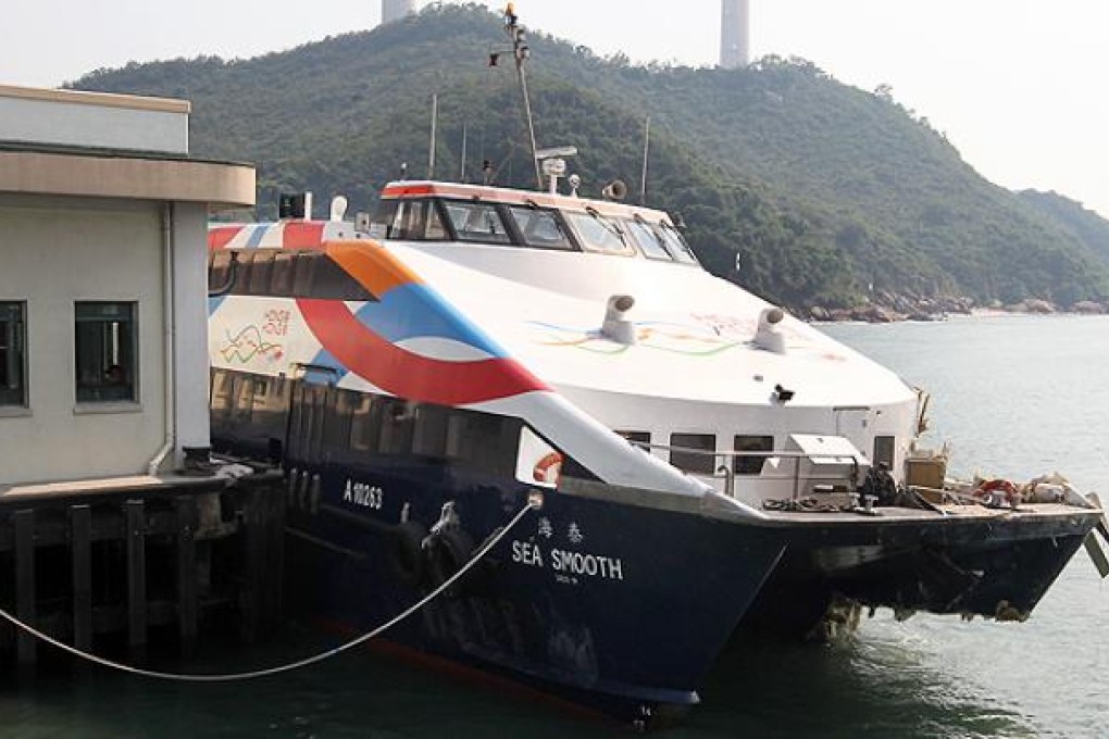 The HKKF passenger ferry Sea Smooth docked at Yung Shue Wan. Photo: May Tse