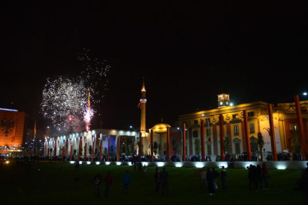 Albanian people take part in the celebration marking the country's 100th anniversary of independence in Tirana on Nov. 28,  2012. Photo: Xinhua