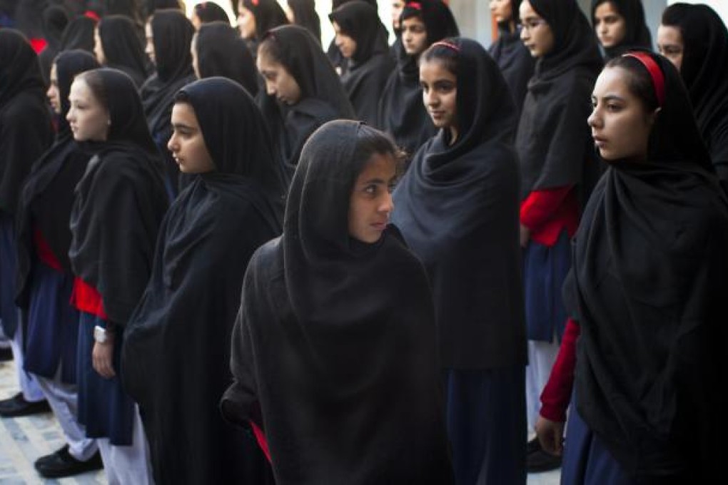 Pakistani children of Khushal School for Girls in Mingora, Pakistan. Photo: AP