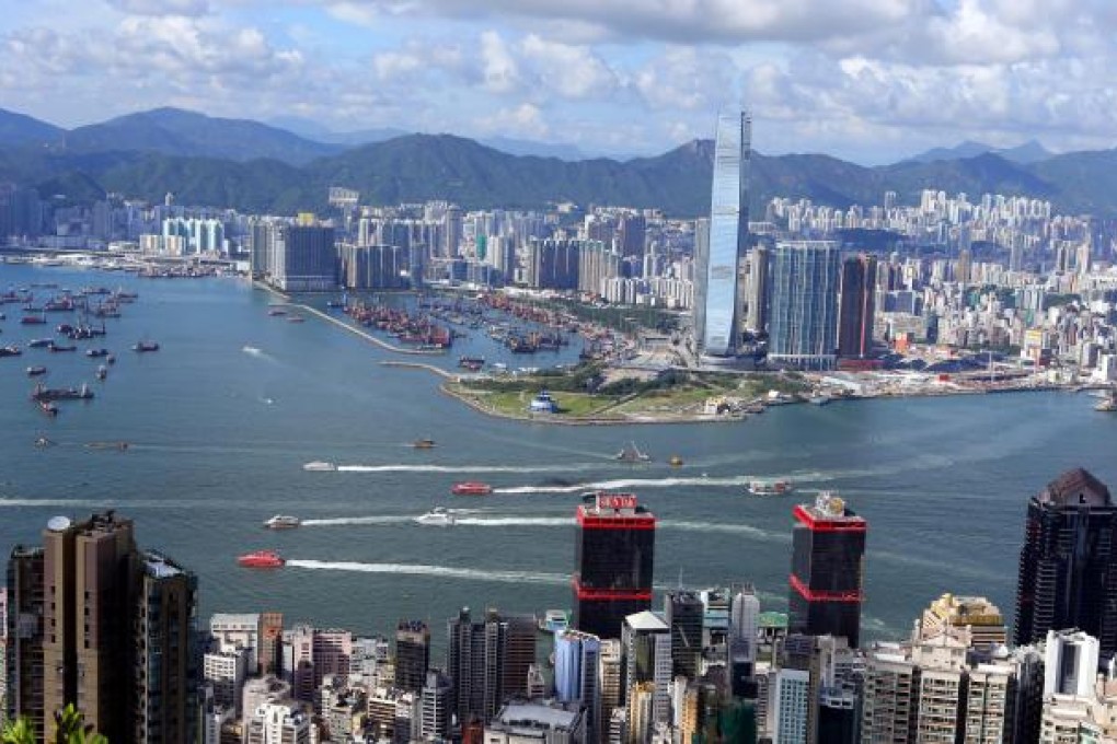 Victoria Harbour has been reclaimed for property development and various infrastructural purposes. Photo: Xinhua