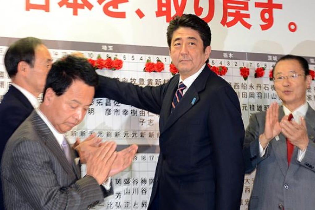 Japan's new leader Shinzo Abe. Photo: AFP