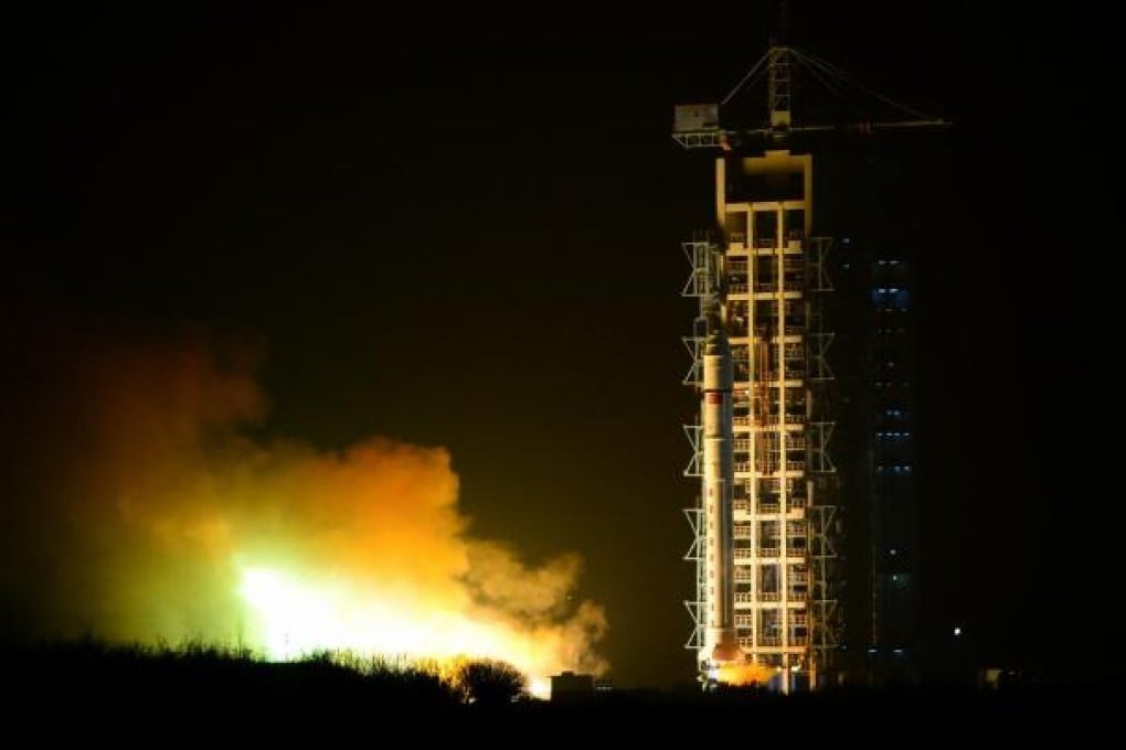 A Long March rocket carrying Turkish satellite GK-2 blasts off from the Jiuquan Satellite Launch Centre. Photo: Xinhua