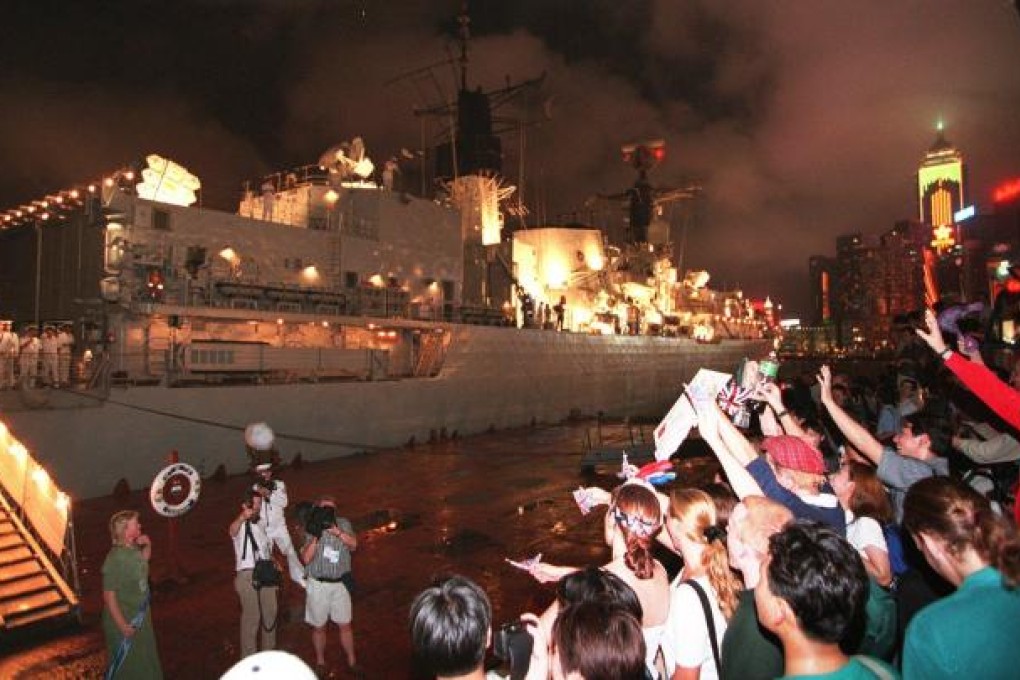 HMS Chatham during the handover. Photo: Martin Chan