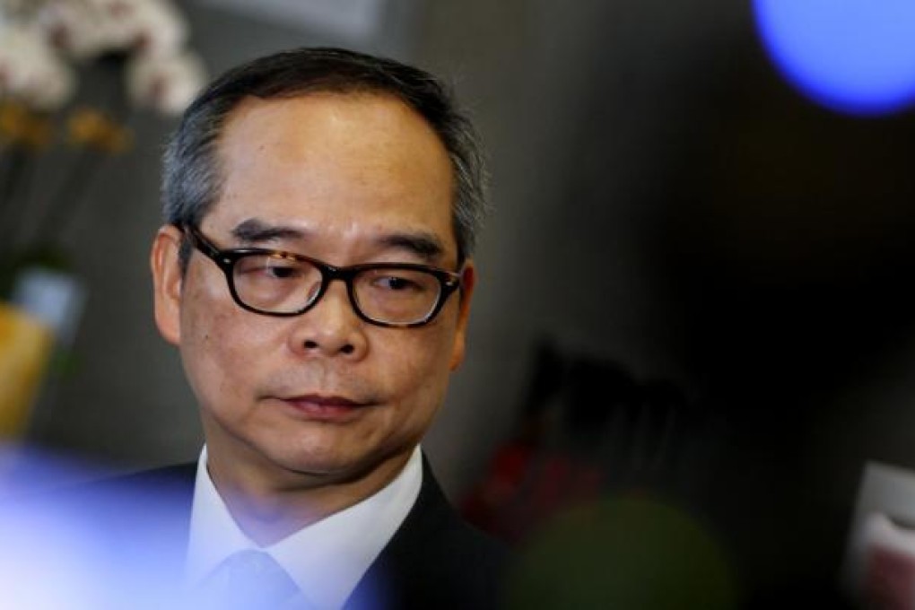 Former legislator Lau Kong-wah who lost his seat in the Legislative Council election, meets reporters at Central Government Offices in Tamar on his first day as Undersecretary for Constitutional and Mainland Affairs. Photo: Felix Wong