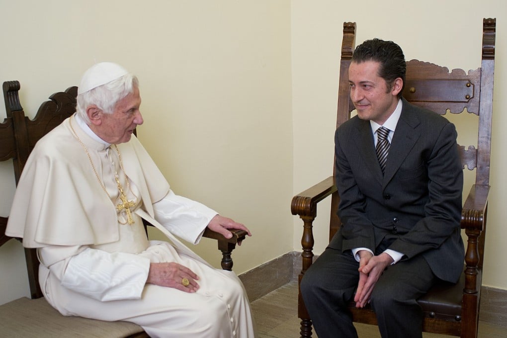 The Vatican's ex-butler Paolo Gabriele meets Pope Benedict XVI at the Vatican City prison on December 22, 2012. Photo: AFP
