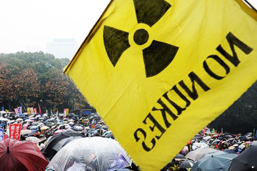 About 3,000 people hold an anti-nuclear rally in Tokyo this month. Photo: AFP