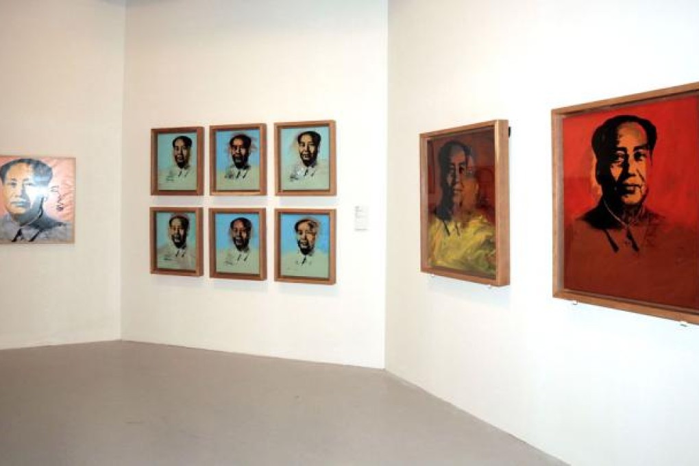 Andy Warhol's paintings of Mao Zedong, now showing in Hong Kong, are to be excluded from the exhibition in Shanghai and Beijing. Photo: AFP