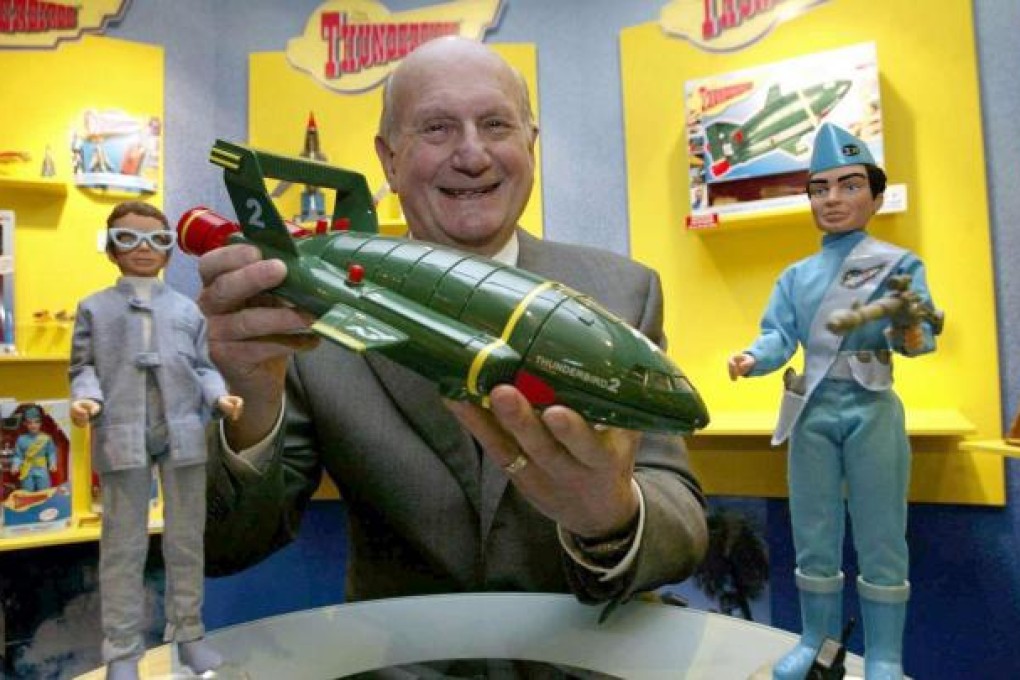 Gerry Anderson with toy Thunderbirds in 2005. Photo: AP