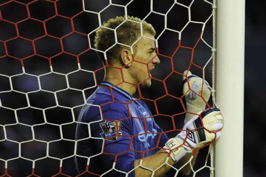 Manchester City goalkeeper Joe Hart reacts after his side lost 1-0 at Sunderland on Boxing Day. Photo: Reuters