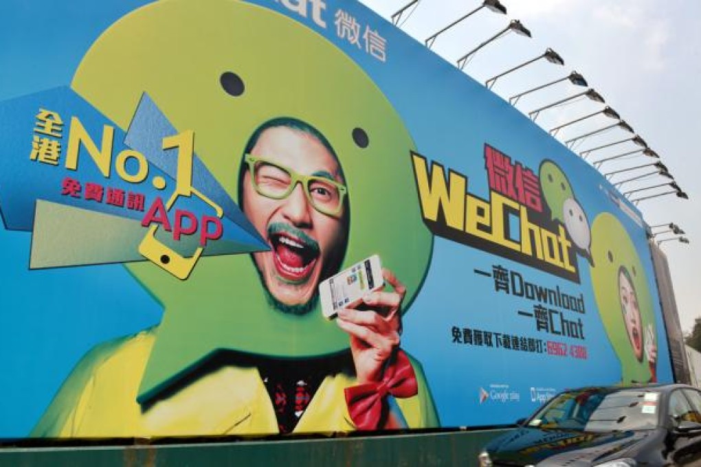 WeChat's user base could double to 400 million within three years. Photo: Thomas Yau