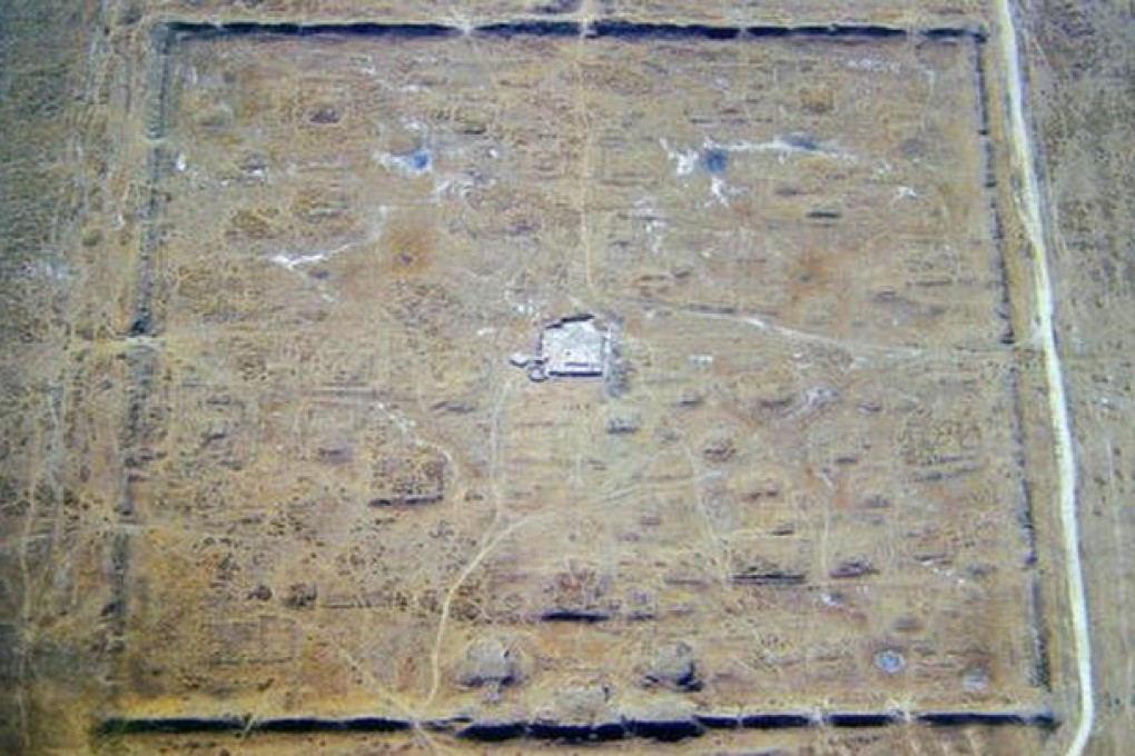 A bird's eye view of remains of the palace at Xanadu, which was the summer capital for Yuan dynasty ruler Kublai Khan. Photo: Unesco