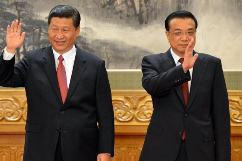 Chinese Vice president Xi Jinping and Li Keqiang. Photo: AFP