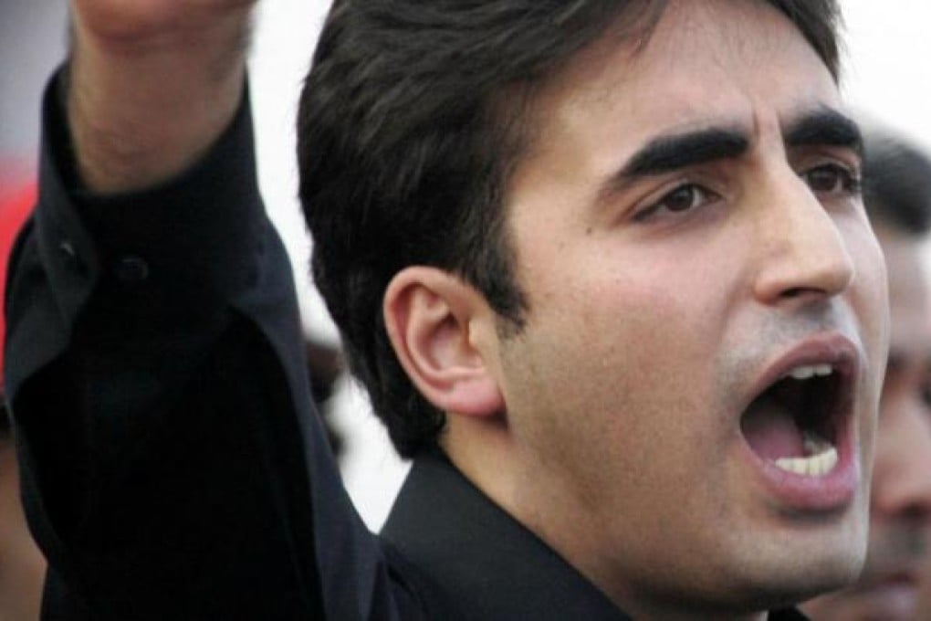Bilawal Bhutto Zardari at Thursday's rally. Photo: Reuters
