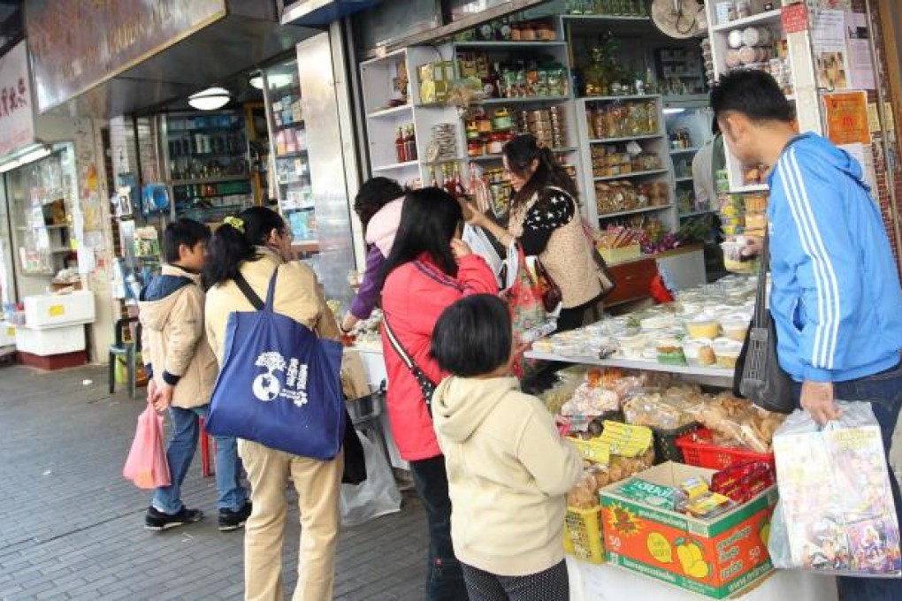 A shop sells Thai spices - many Thais have moved into the area. Photo: May Tse