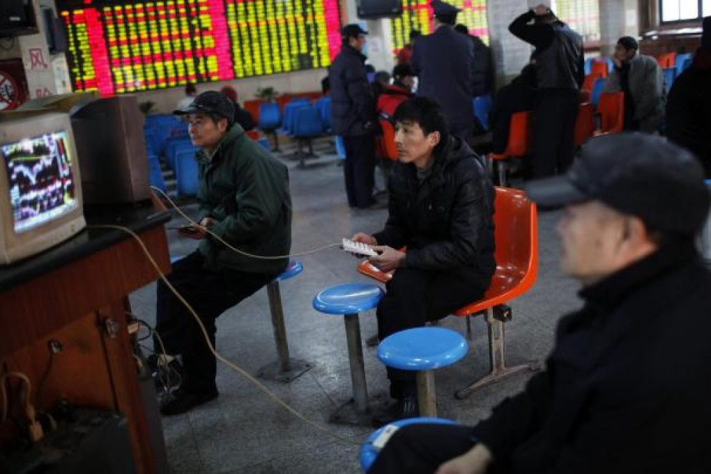 Shanghai stocks inched up 0.35 per cent yesterday, in contrast to the 2.8 per cent opening-day gain on Japan's Nikkei Index. Photo: Reuters
